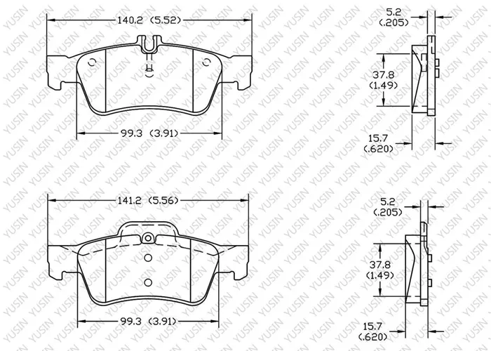 D1424 Rear Brake Pad