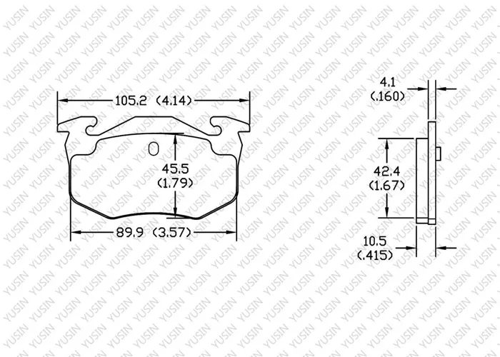 D1458 Rear Brake Pad