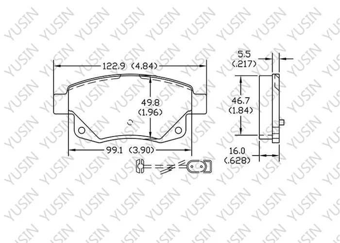 D1502 Rear Brake Pad