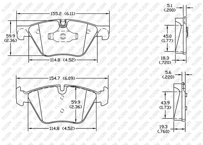 D1504 Front Brake Pad