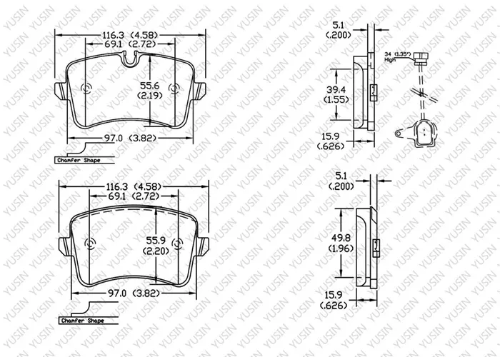 D1547 Rear brake pad