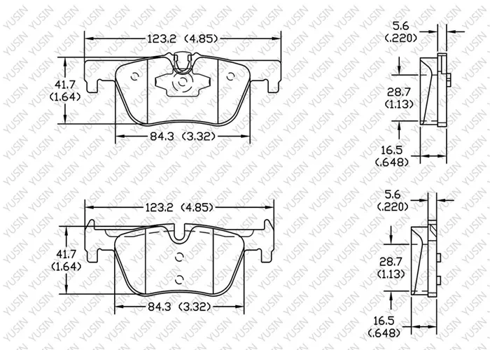 D1613 Rear Brake Pad