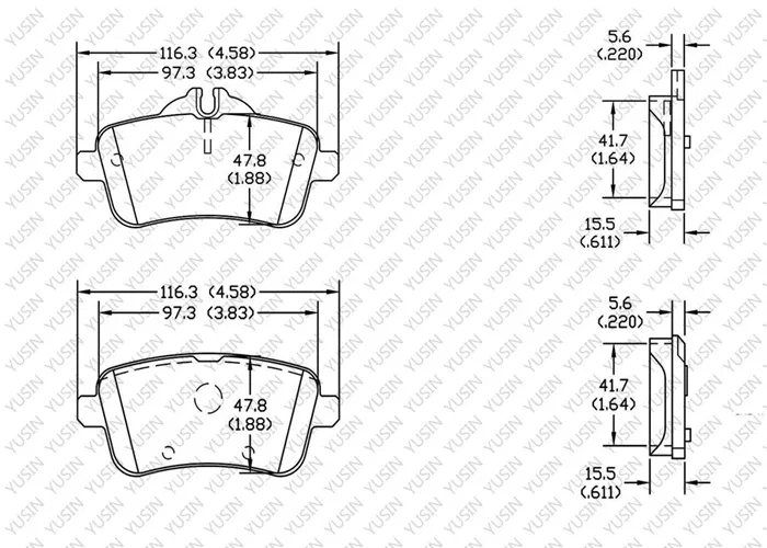 D1630 Rear Brake Pad