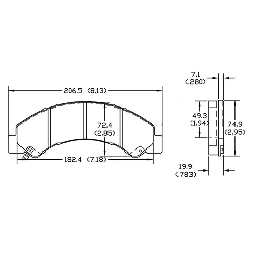 D1732 Front Brake Pad