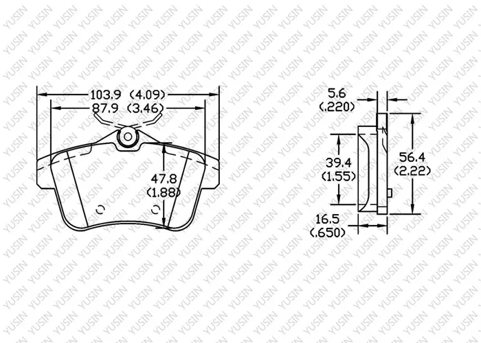 D1831 Rear Brake Pad