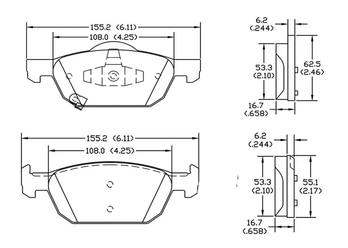 D2009 Front Brake Pad