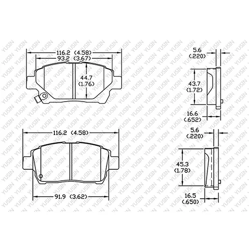 D822 Front Brake Pad