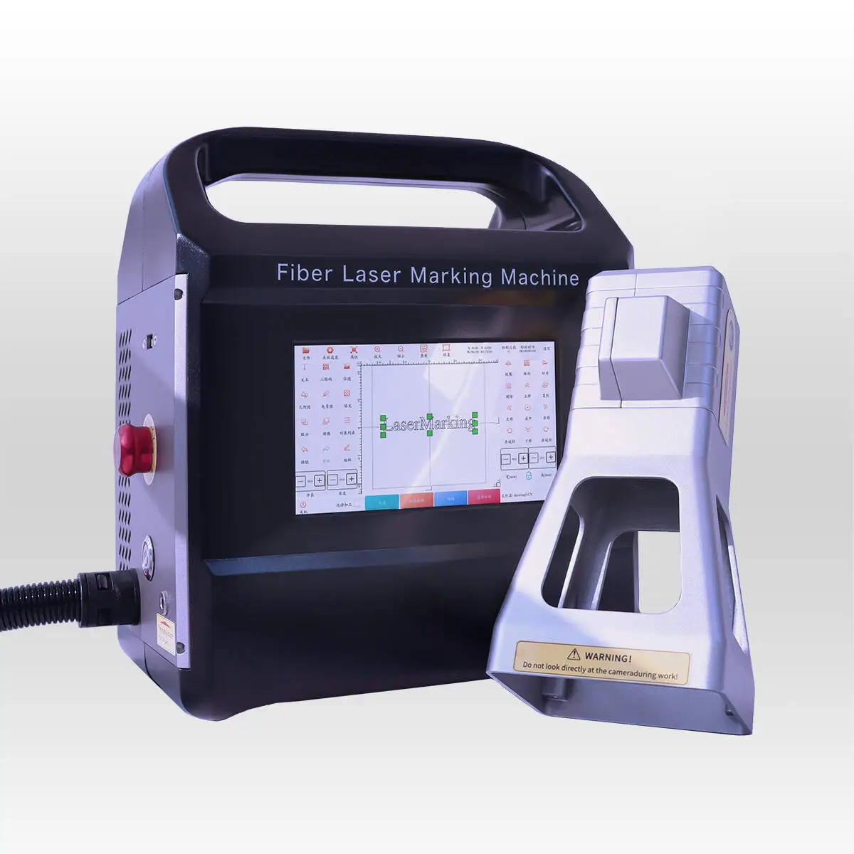 Eletric portable fiber laser marking machine for hard plastic
