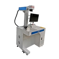 Mesin ukiran laser serat desktop berkualitas tinggi lan efisiensi tinggi kanggo namepate logam kanggo plastik hard