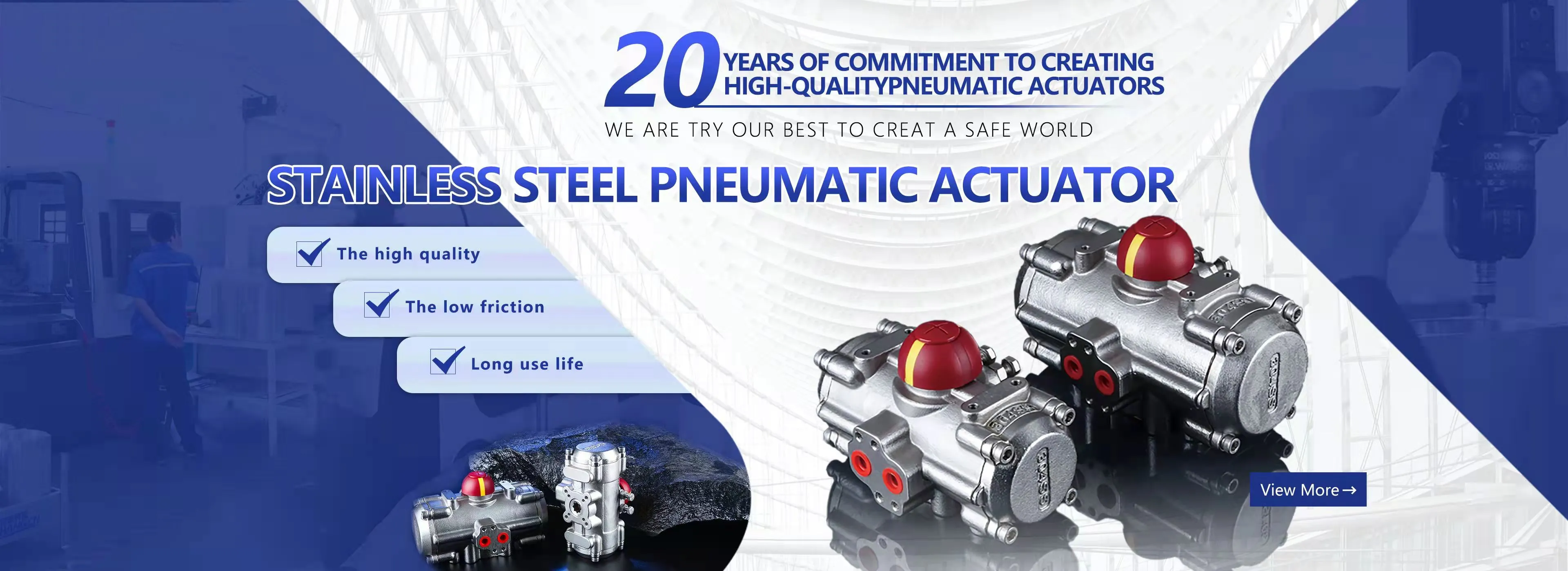 ສະແຕນເລດ Pneumatic Actuator