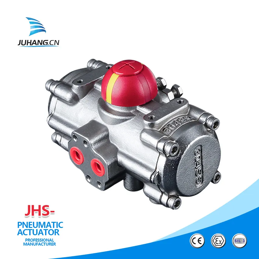 Actuador neumático de acero inoxidable de doble efecto