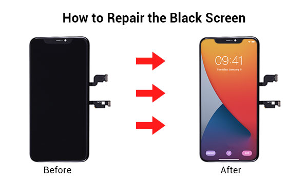 How to repair the black screen of mobile phone screen？