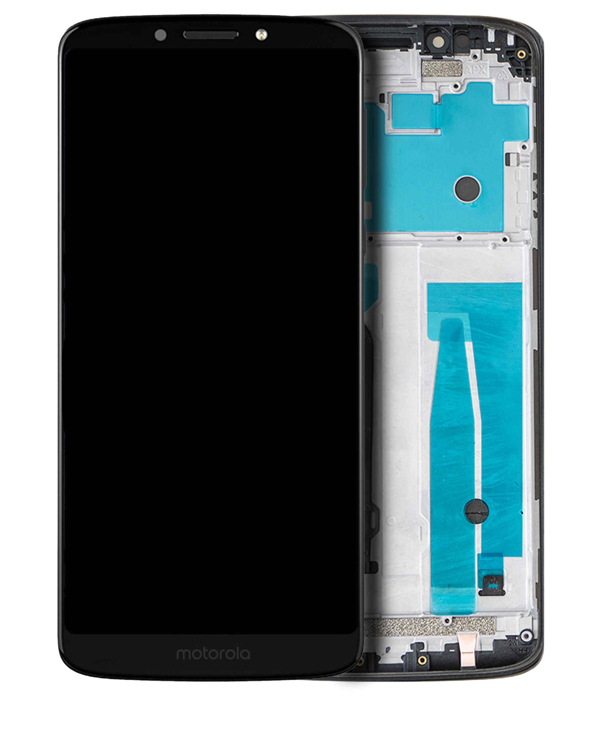 Motorola E সিরিজের জন্য ফ্রেম সহ LCD সমাবেশ - 6