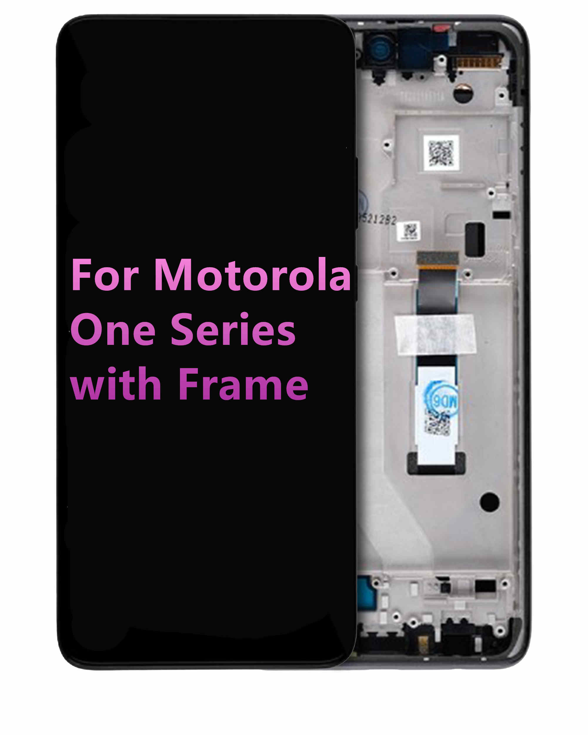 Raamiga LCD-koost Motorola Moto One seeria jaoks