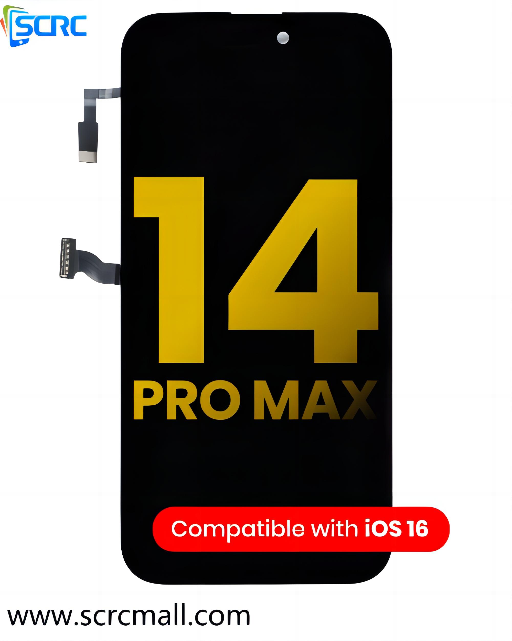 Substituição de tela de montagem OLED para iPhone 14 Pro Max