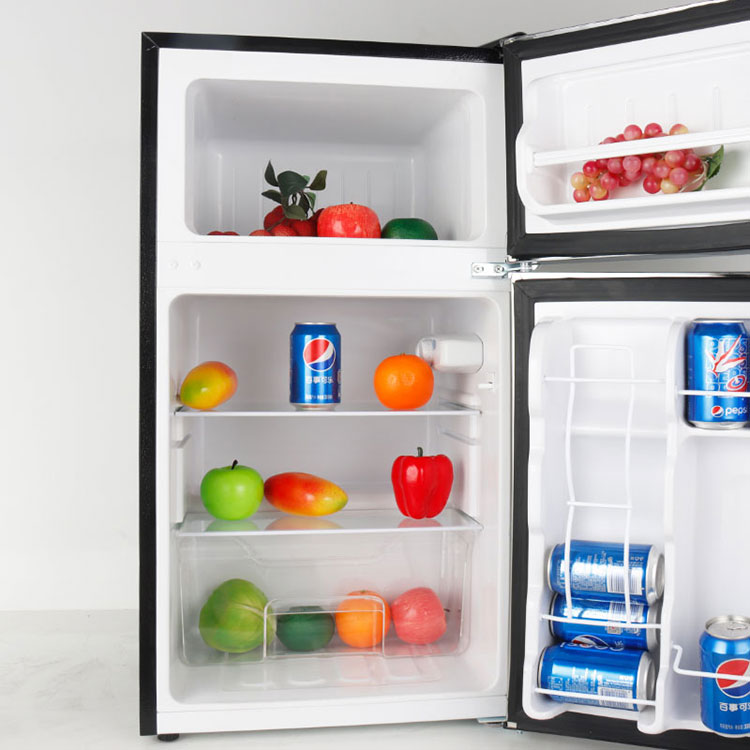 kompakt 127 liters husstands dobbeltdørs køleskab