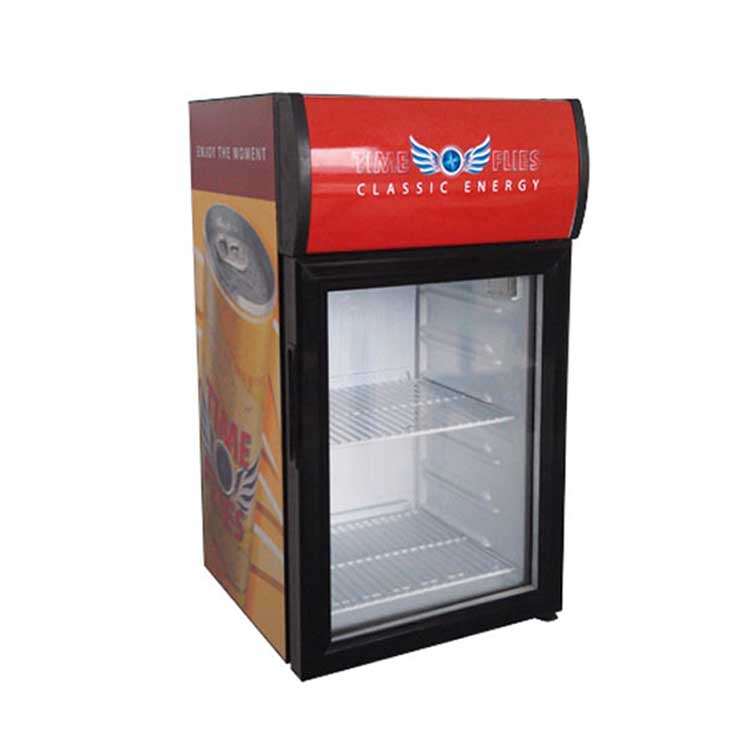 Mini refrigerador de exibição de bancada 42l
