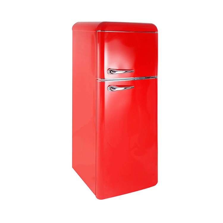 Dviejų durų buitinis retro šaldytuvas
