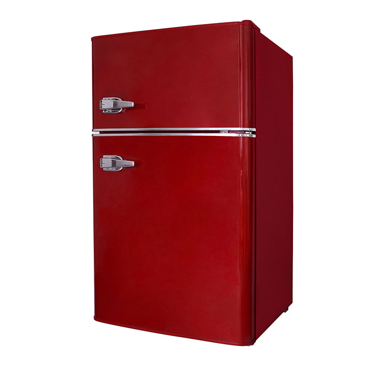 Réfrigérateur à double porte de ménage rétro