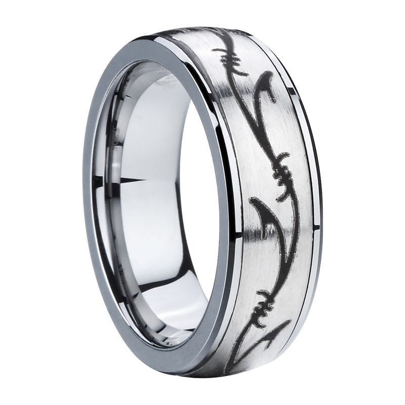 Dome Tungsten Ring Laser Unimaginable Pattern