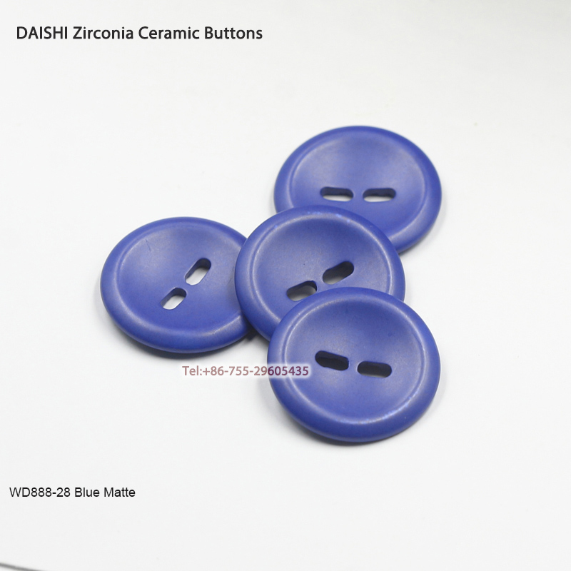 2 hole matte coat zirconia ceramic buttons with beveled edge