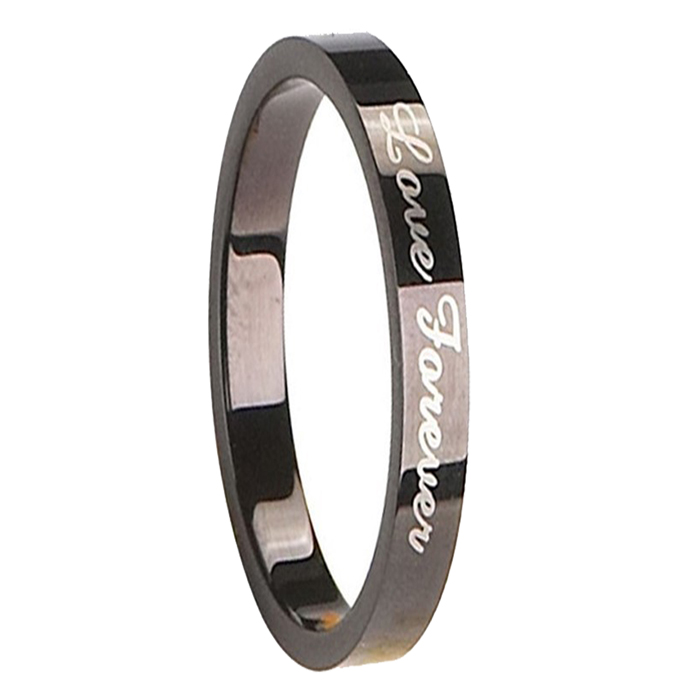Black Tungsten Carbide Wedding Ring