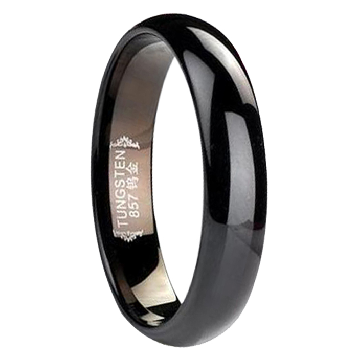 Svart volfram ring för bröllop mode smycken ring