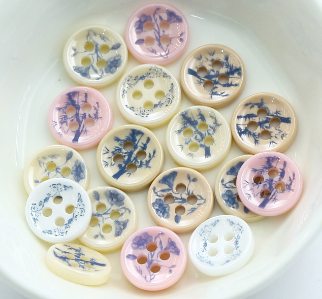 Color painting zirconia ceramic button for shirt