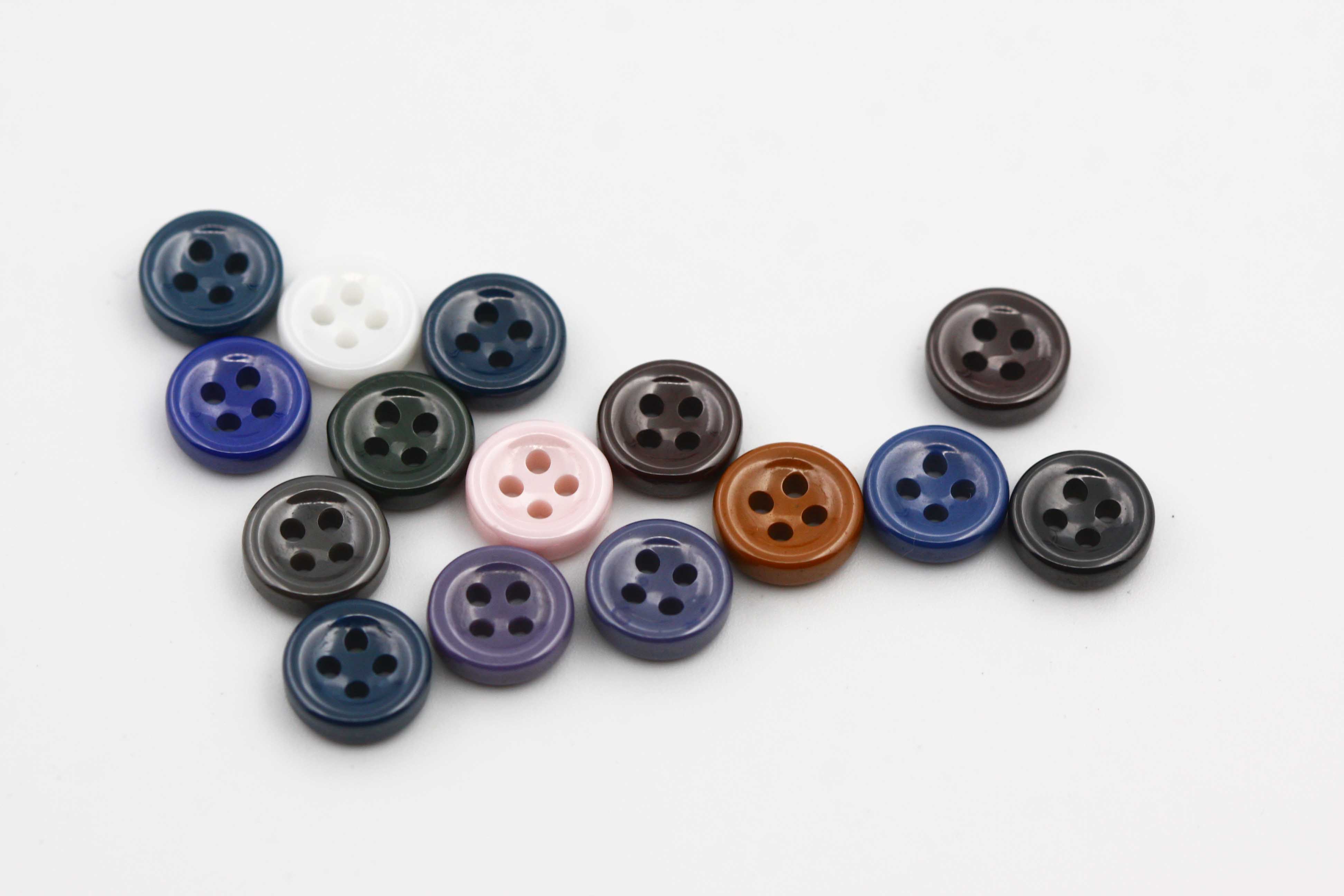 Gömlek için renkli zirkon seramik düğmeler - 8,9 mm