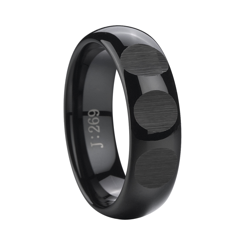 Dome Brushed Comfort Fit Tungsten Carbide Wedding Band