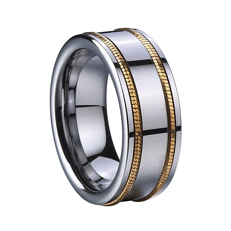 Grooved Tungsten Ring