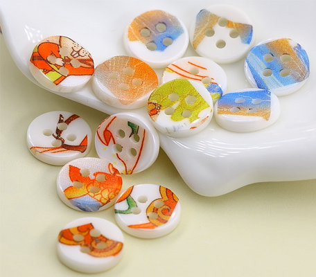 ထုတ်ကုန်သစ် အင်္ကျီဆေးခြယ် Ceramic Buttons
