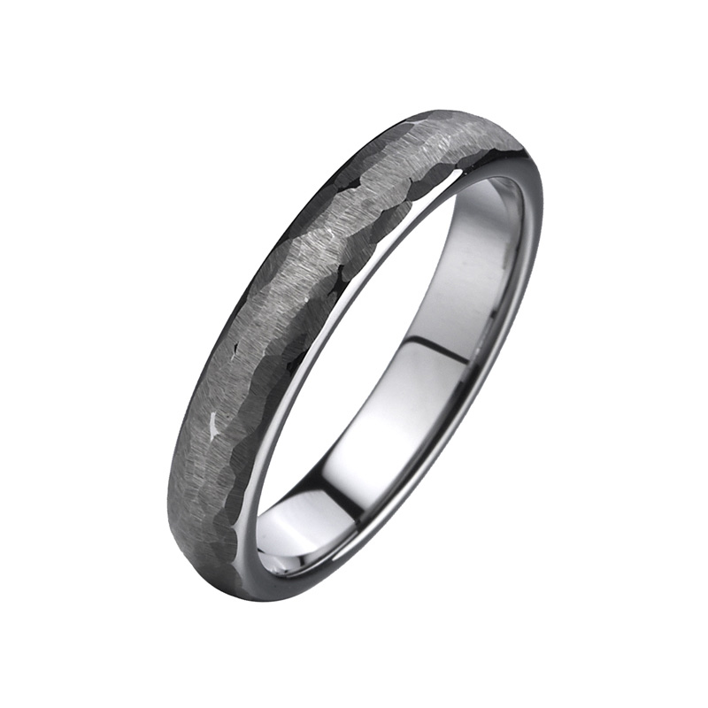 Pure Rough Tungsten Ring