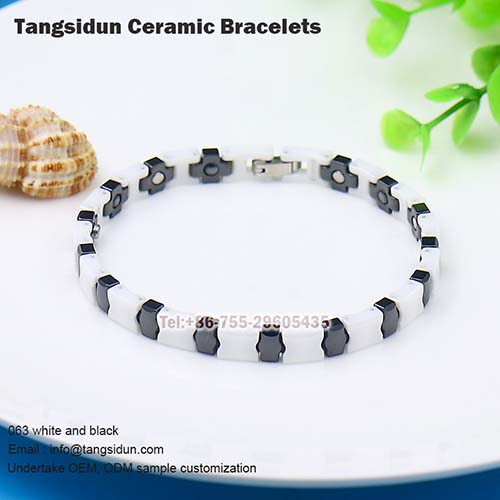 Ceramiczne bransoletki Tangsidun 063 czarno-białe