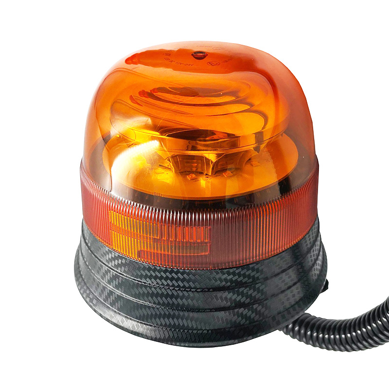 Segnalatore di sicurezza lampeggiante a base magnetica color ambra da 12 LED