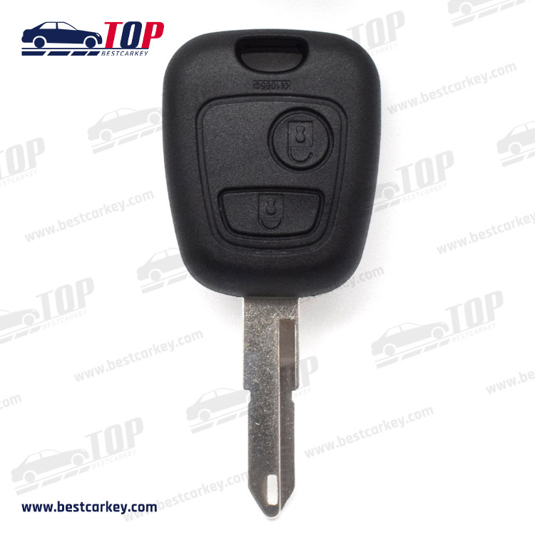 2 buttons remote car key 433Mhz with ID46 chip NE72 blade for Peugeot 206 307 Citroen C1 C3