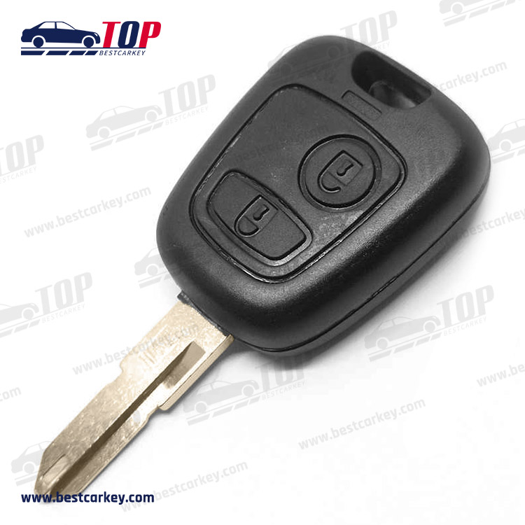 2 Buttons Remote Car Key Shell Fob Key Case Cover With 206 Blade For P-eugeot