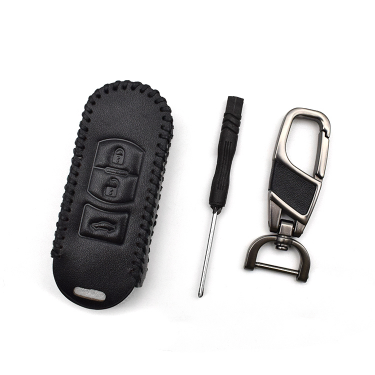 Leather Car Key Cover Keychain Case