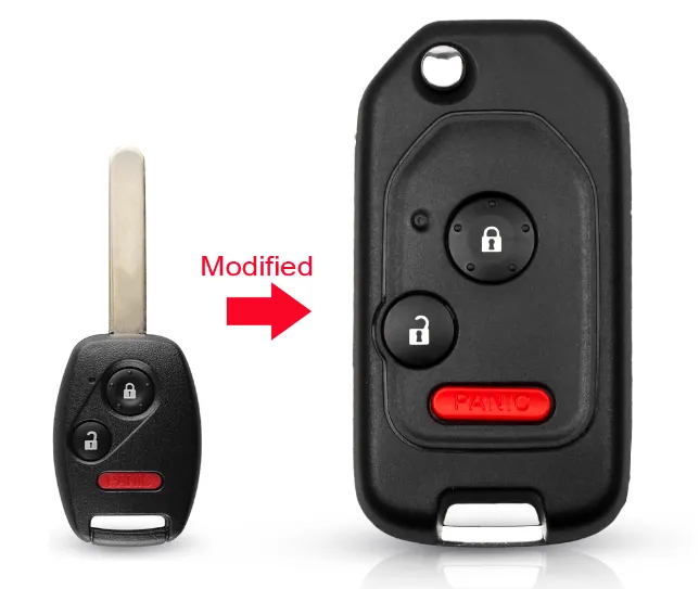 Modified Longinquus 2/3/4 Button Flip Car Key Testa Causa H-onda