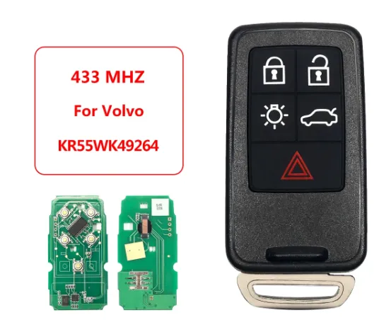 V-olvo S60 S60L S80 XC60 XC70 V40 V60 ID46 PCF7953 433MHz KR55WK49264 သော့မဲ့ကတ်အတွက် ကားအဝေးထိန်းသော့