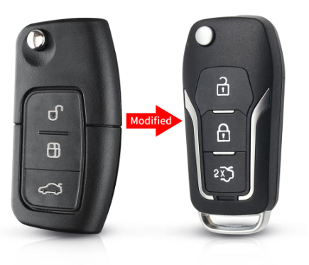 For Ford Focus 2 3 Mondeo Fiesta C Max S Max Galaxy Fob 3 Buttons Modified Flip Folding Remote Control Car Key Shell Case