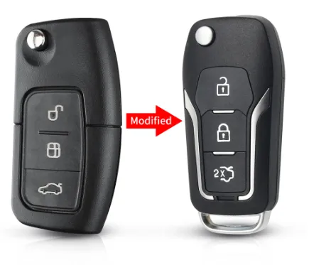 Ford Focus 2 3 Mondeo Fiesta C Max S Max Galaxy Fob 3 Button Modified Flip Folding Remote Control Car Key Testa Case