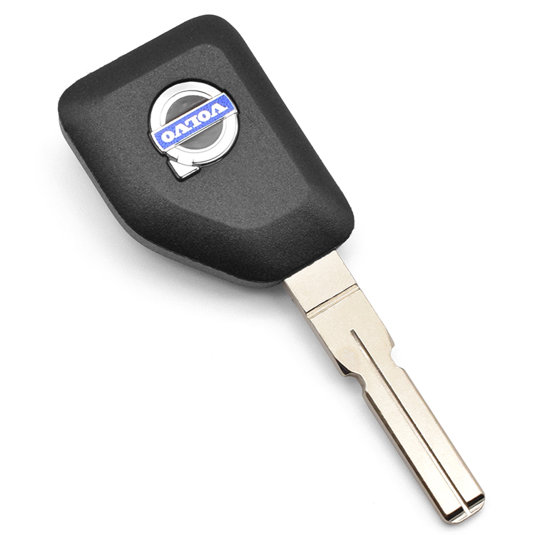 Transponder Car Chip Key Shell Blank Keys Fob erstatningsveske for Volvo med logo