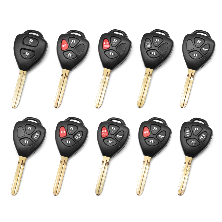 2 3 4 Buttons Car Remote Key Shell Fob For Toyota Camry Corolla Avalon Venza 2007 2008 2009 2010 2011 2012 Key Case TOY43