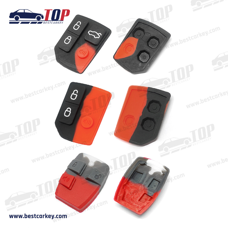 3/4 Buttons Car Key Pad Button For F-ord Case
