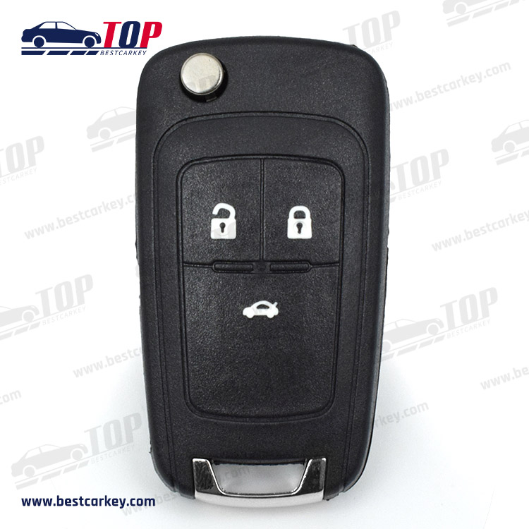 3 Button Flip Folding HU100 blade Remote Car Key Shell with screw For Opel