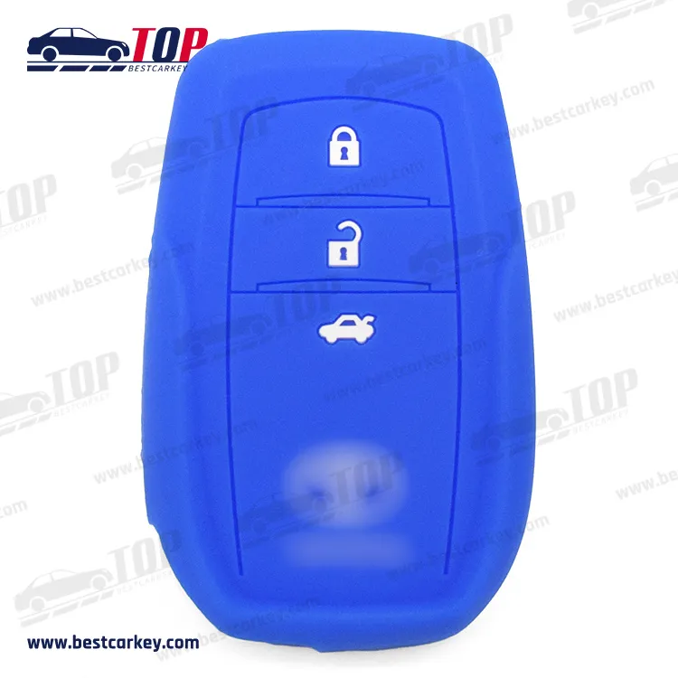 3 Button Silicone Key Case Cover Keyless Fob Holder Protector Shell for T-oyota