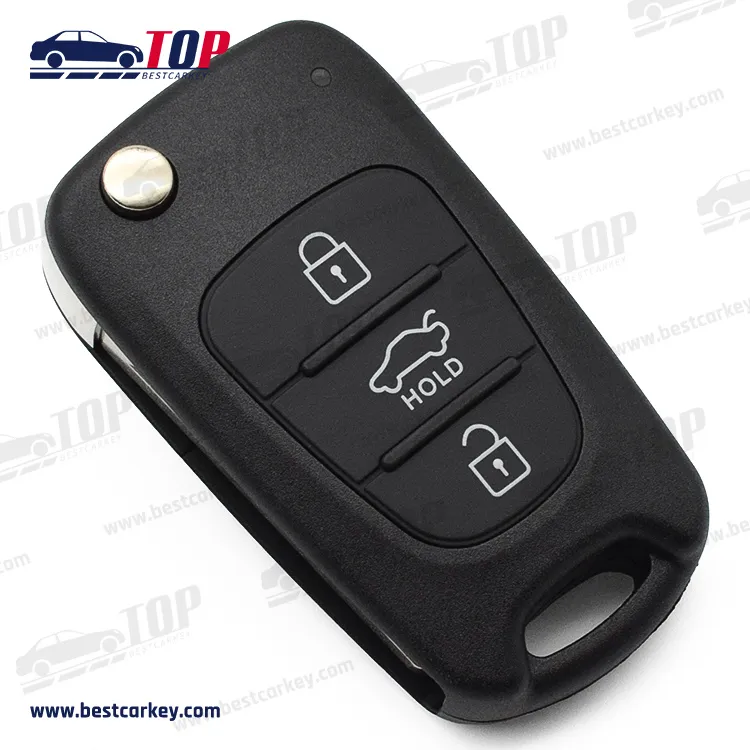 3 Buttons Flip Car Remote Key Case Fob Shell for K-ia Auto Key Fob Replacement Plastic Case Shell