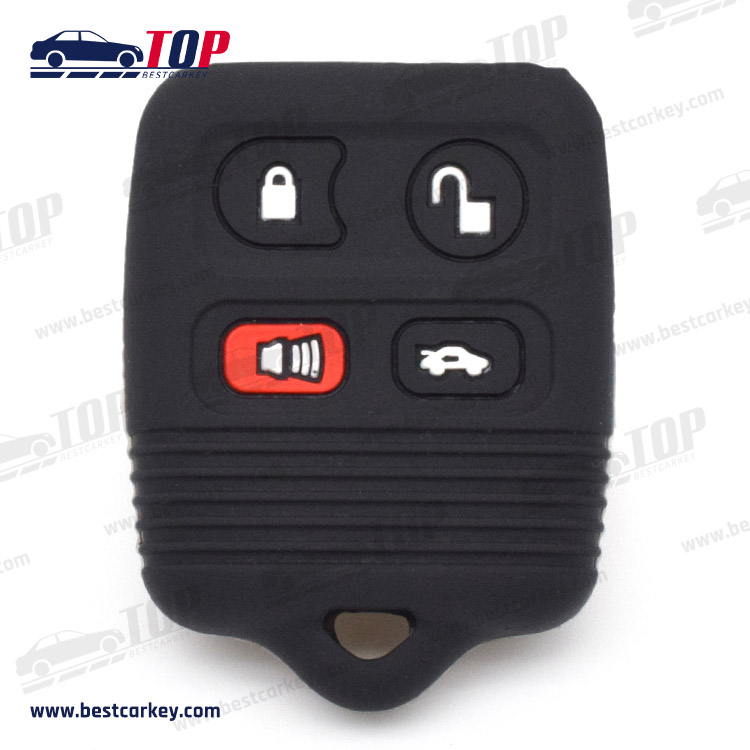 4 Button Silicone Cover car Key case for F-ord