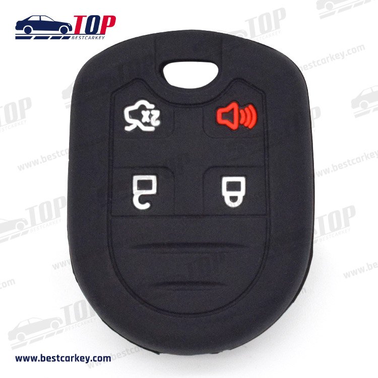 4 Buttons Silicon Car Key Shell Protection Case Silicone Remote Car Key Cover for Ford